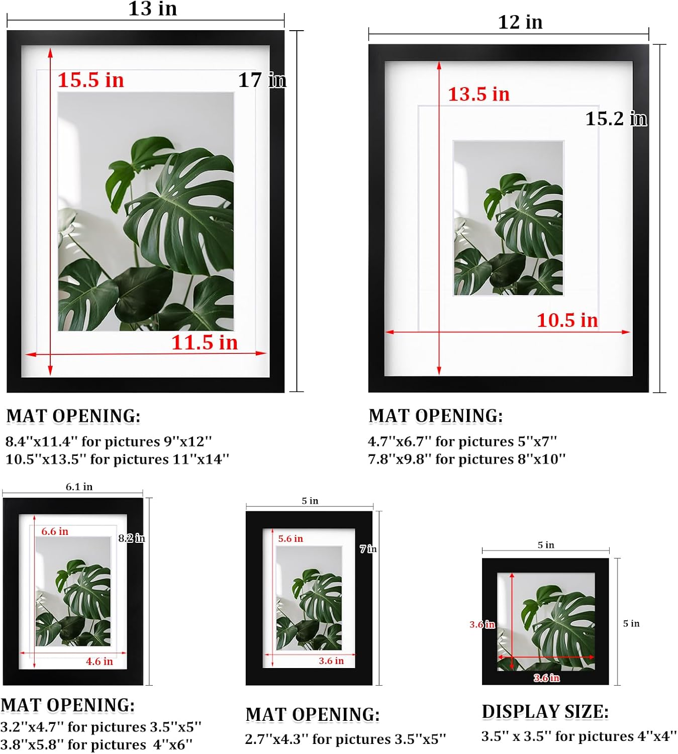 Egofine Picture Frame Set 12 Pack, Picture Frames Collage Wall Decor with Two 11x14, Two 8x10, Four 5x7, Four 4x6 for Wall and Tabletop, Made of Solid Wood, Covered by Plexiglass, Natural Wood