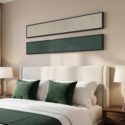 Long Narrow Framed Neutral Abstract Vertical Wall Art Set, 2 Piece Modern Canvas Prints Paintings Artwork for Walls, Beige and Brown Minimalist Pictures for Hallway Entryway Living Room Bedroom Decor