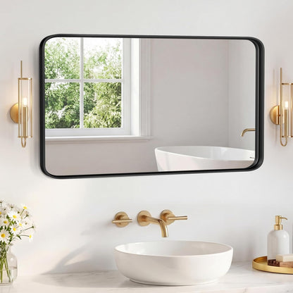 NEWBULIG Gold Round Wall Mirror 36 Inch, Bathroom Mirrors for Over Sink, Wall Decor for Bathroom, Entryway, Bedroom, Vanity