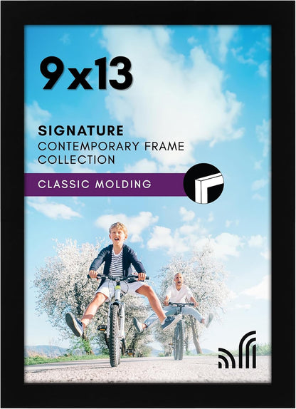 Americanflat 12x18 Poster Frame with Shatter-Resistant Glass - Signature Collection - Gallery-Style Frames Made of Engineered Wood - Photo Frame for Wall Display - Black - Colors C