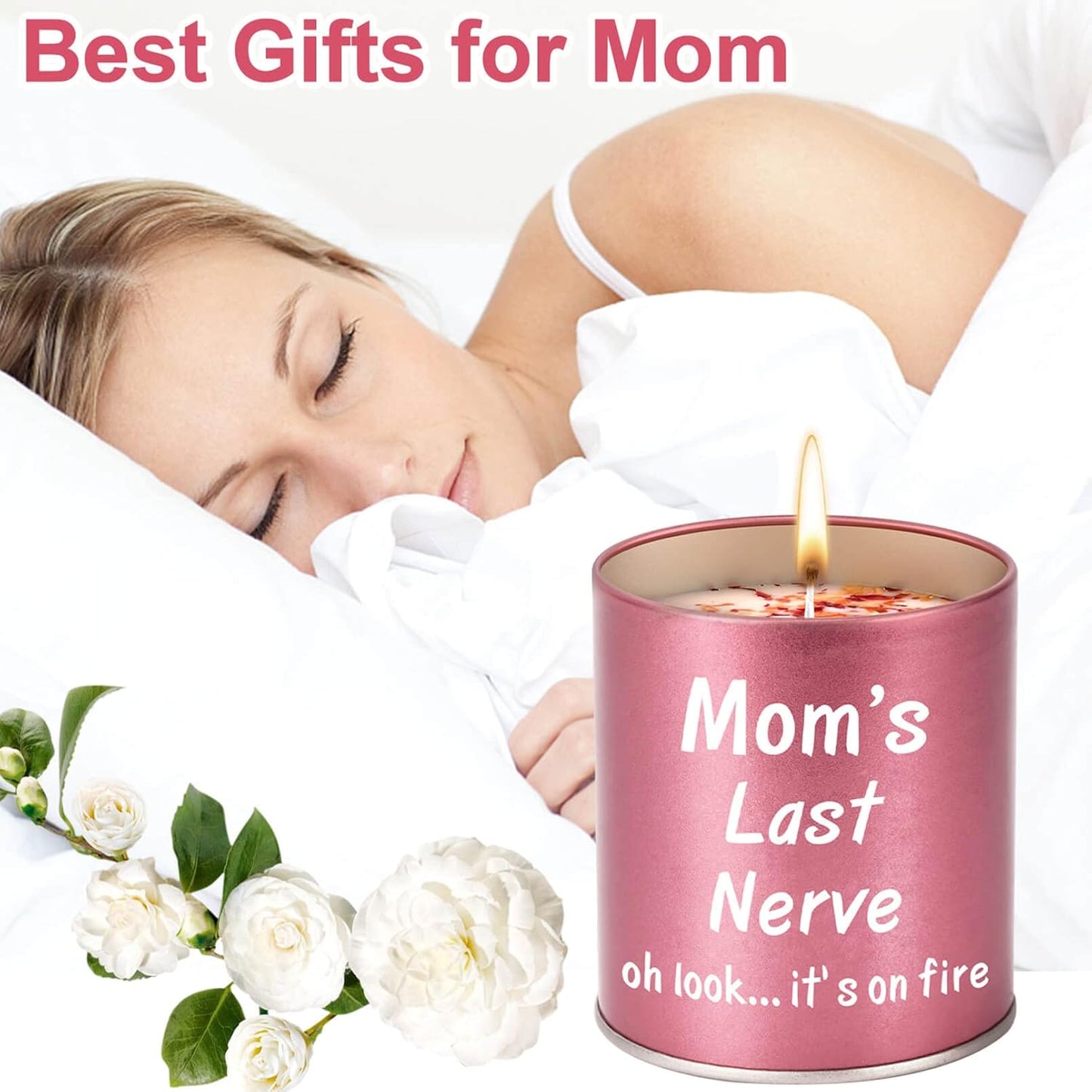 Gifts for Mom Birthday from Daughter Son, Christmas Stocking Stuffers Gifts for Mom Present Mothers Day Great ldeas Funny Unique New Mother Thanksgiving Adoptive 9oz Scented Candle