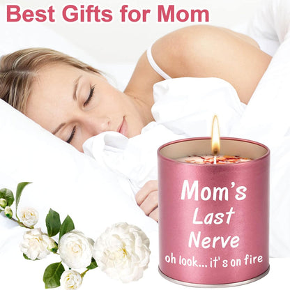 Gifts for Mom Birthday from Daughter Son, Christmas Stocking Stuffers Gifts for Mom Present Mothers Day Great ldeas Funny Unique New Mother Thanksgiving Adoptive 9oz Scented Candle