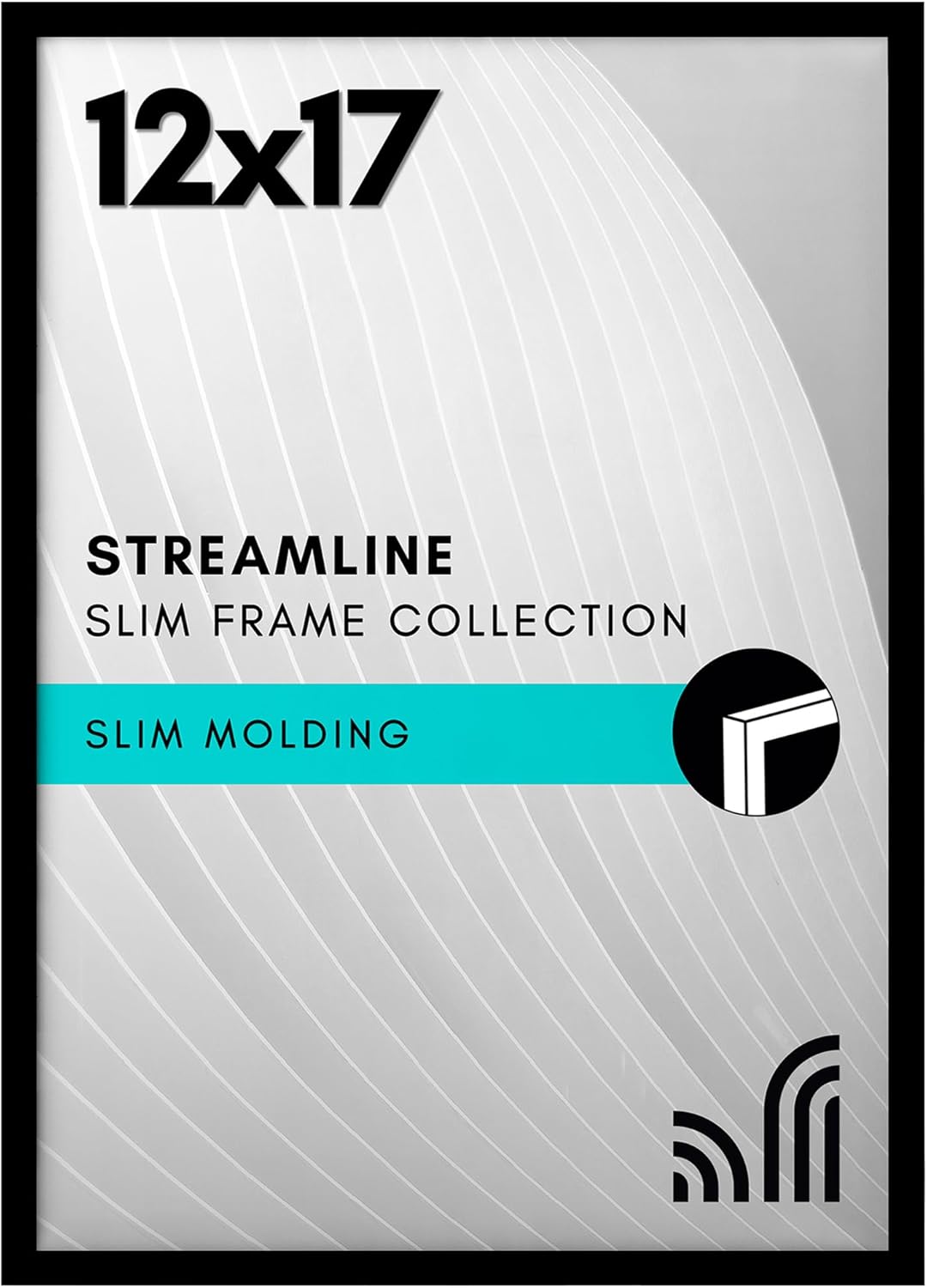 Americanflat 24x36 Poster Frame with Polished Plexiglass - Streamline Collection - Thin Border Picture Frame for Wall Display - Hanging Hardware Included - Black - Colors A