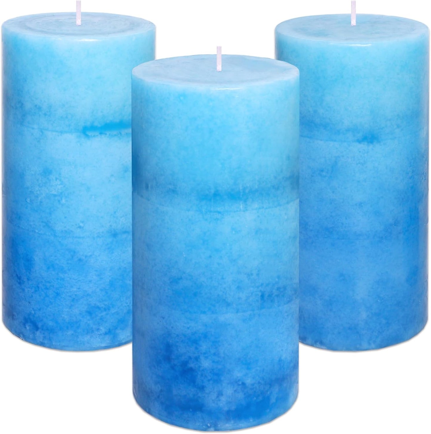 Pillar Candles Vanilla Cupcake Scented Immeiscent Aromatherapy Candle 50+ Hours Clean Burning Long Lasting Mottled Layered Candles for Home Scented SPA Restaurant Set of 3