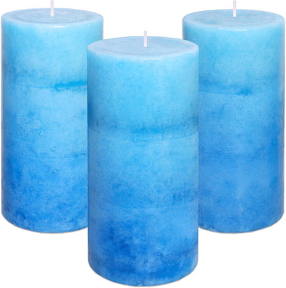 Pillar Candles Vanilla Cupcake Scented Immeiscent Aromatherapy Candle 50+ Hours Clean Burning Long Lasting Mottled Layered Candles for Home Scented SPA Restaurant Set of 3