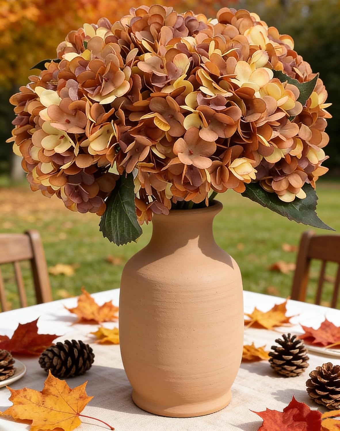 Kimura's Cabin 6pcs White Hydrangea Artificial Flowers Silk Fake Hydrangeas Faux Hydrangea Flowers with Stems for Wedding Bouquets Arrangement Home Table Centerpieces Baby Shower Party Decoration