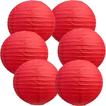 BEISHIDA 10Pcs White Paper Lanterns Decorative Chinese/Japanese Hanging Round Paper Lanterns Lamp for Birthday, Wedding, Christmas, Bridal, Home Decor, Party Decoration(Size of 4”, 6”, 8”, 10”)