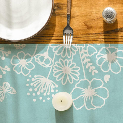 Artoid Mode Pink Bloom Flowers Butterfly Spring Table Runner, Seasonal Holiday Kitchen Dining Table Decoration for Home Party Indoor 13x72 Inch