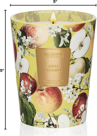 M&SENSE Jasmine Candles Highly Scented 3 Wick 35oz 150 Hours Burn Extra Large Jar Candles for Women, Natural Soy Wax Aromatherapy Candle for Stress Relief, Meditation, Yoga, Spa - Colors B