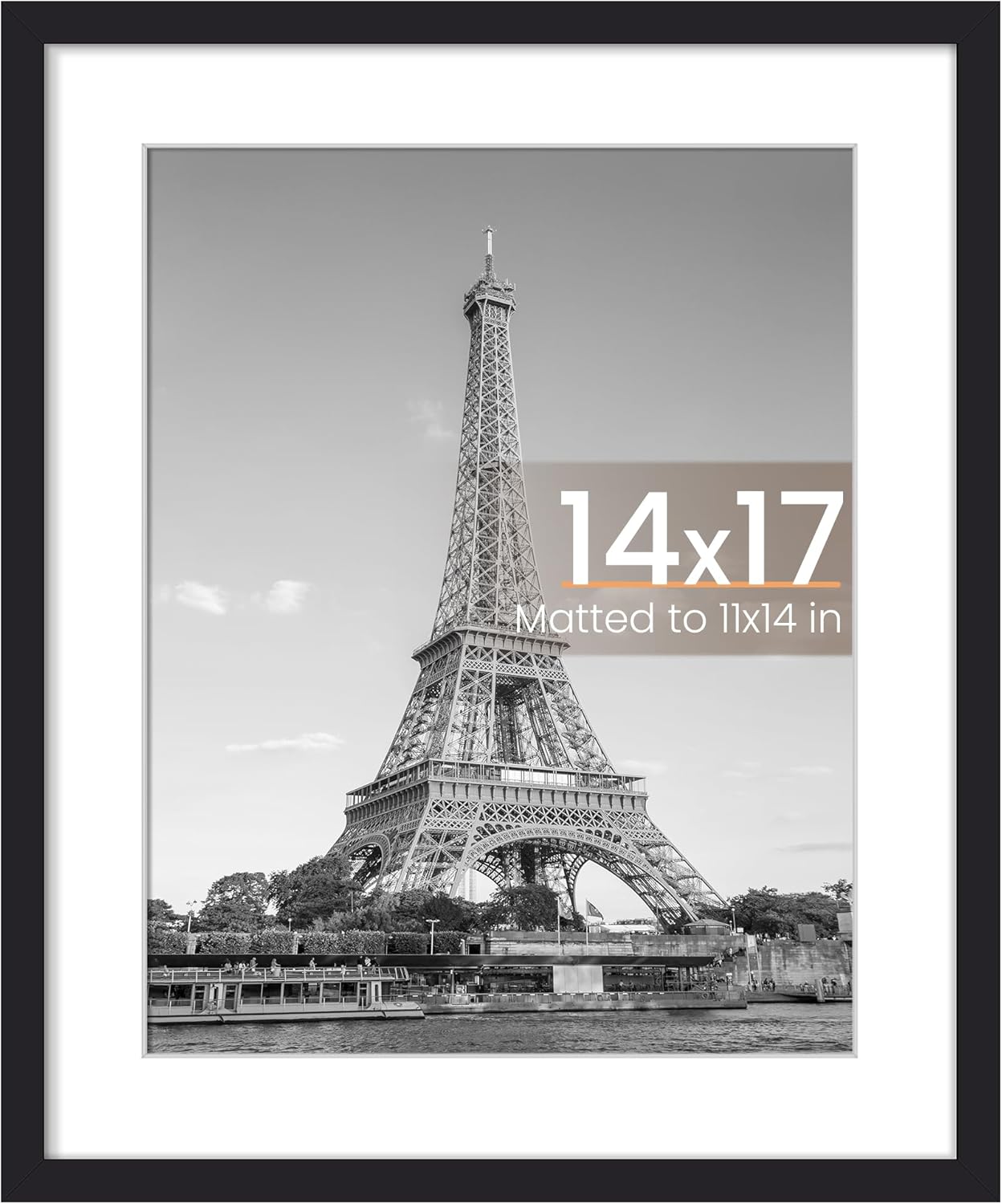 upsimples 8x10 Picture Frame, Display Pictures 5x7 with Mat or 8x10 Without Mat, Wall Hanging Photo Frame, Black, 1 Pack - Colors B
