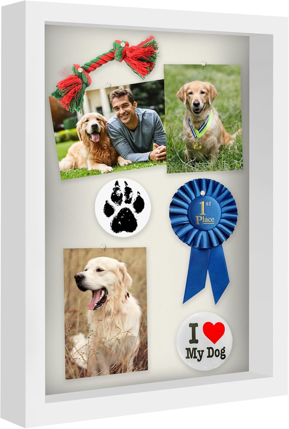 Americanflat 12x16 Shadow Box Frame with Polished Plexiglass - Silhouette Collection - Large Shadow Box Display Case for Tabletop and Wall Display - Black with Soft Felt Back