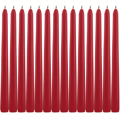 30-Pack 10-Color Taper Candles - 10 Inch Dripless & 10-Hour Burn｜Wedding/Birthday/Home Decor with Premium Wax