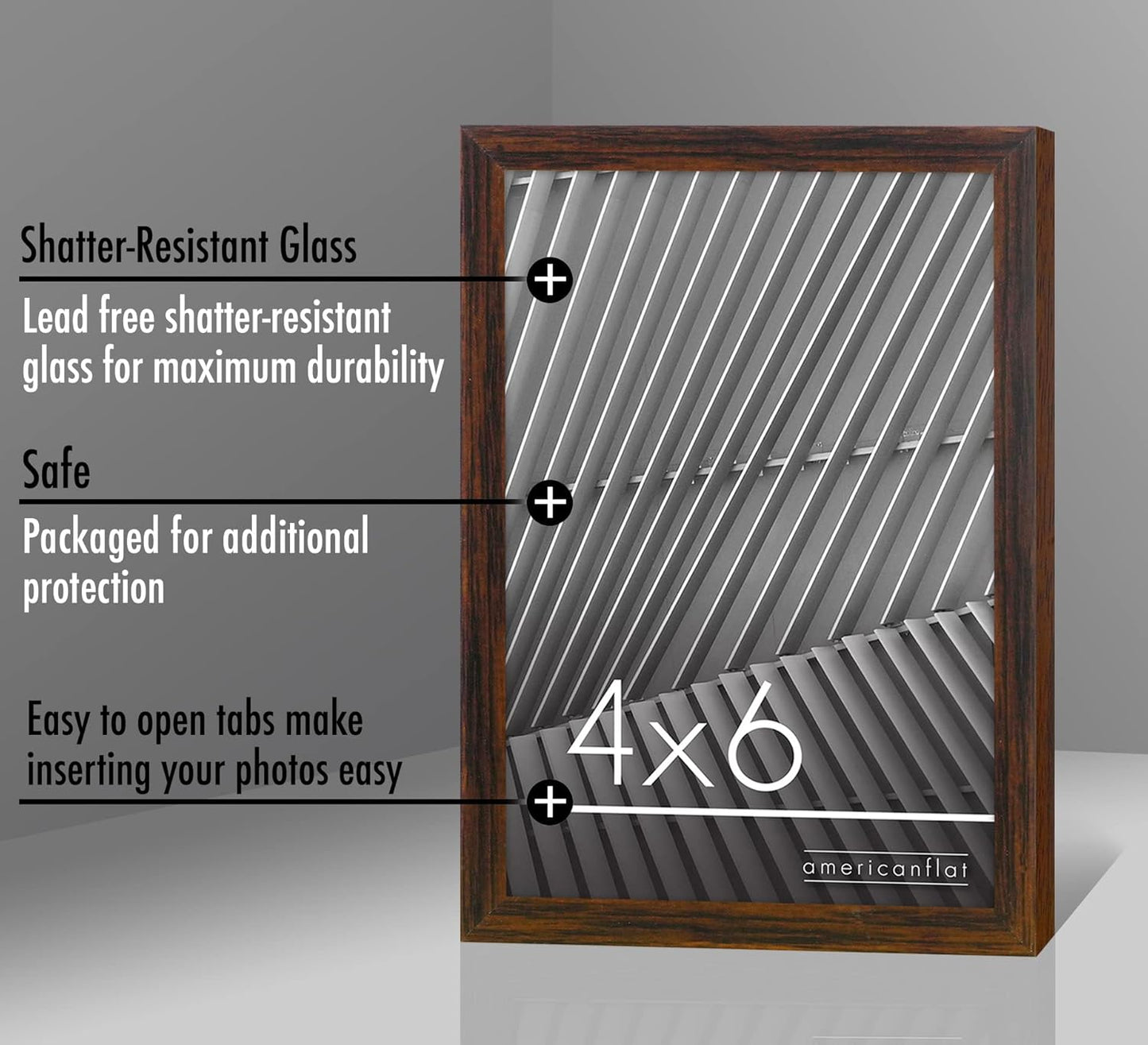 Americanflat 24x36 Poster Frame with Polished Plexiglass - Streamline Collection - Thin Border Picture Frame for Wall Display - Hanging Hardware Included - Black - Colors A