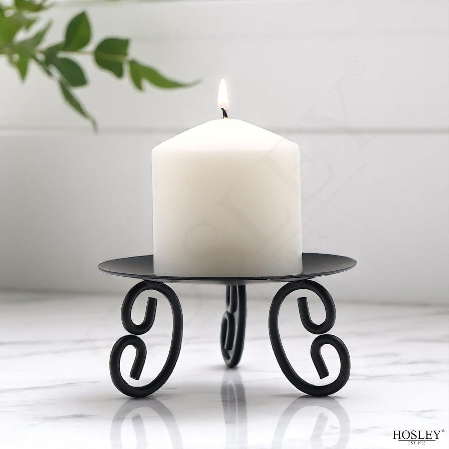 Hosley 2x3 High Pillar Candles, Set of 6. White, Unscented. Bulk Buy. Ideal for Wedding, Emergency Lanterns, Spa, Aromatherapy, Party, Reiki, Candle Gardens O4