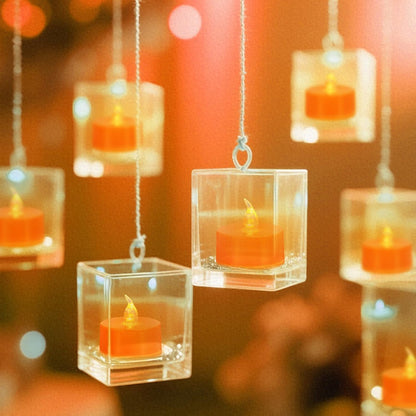 LED Tea Lights - 12 Pack Flameless Battery Operated Candles, 200+ Hours Flickering Warm White, Realistic Fake Tealights for Weddings, Home Decor, Parties, and Sweetest Day