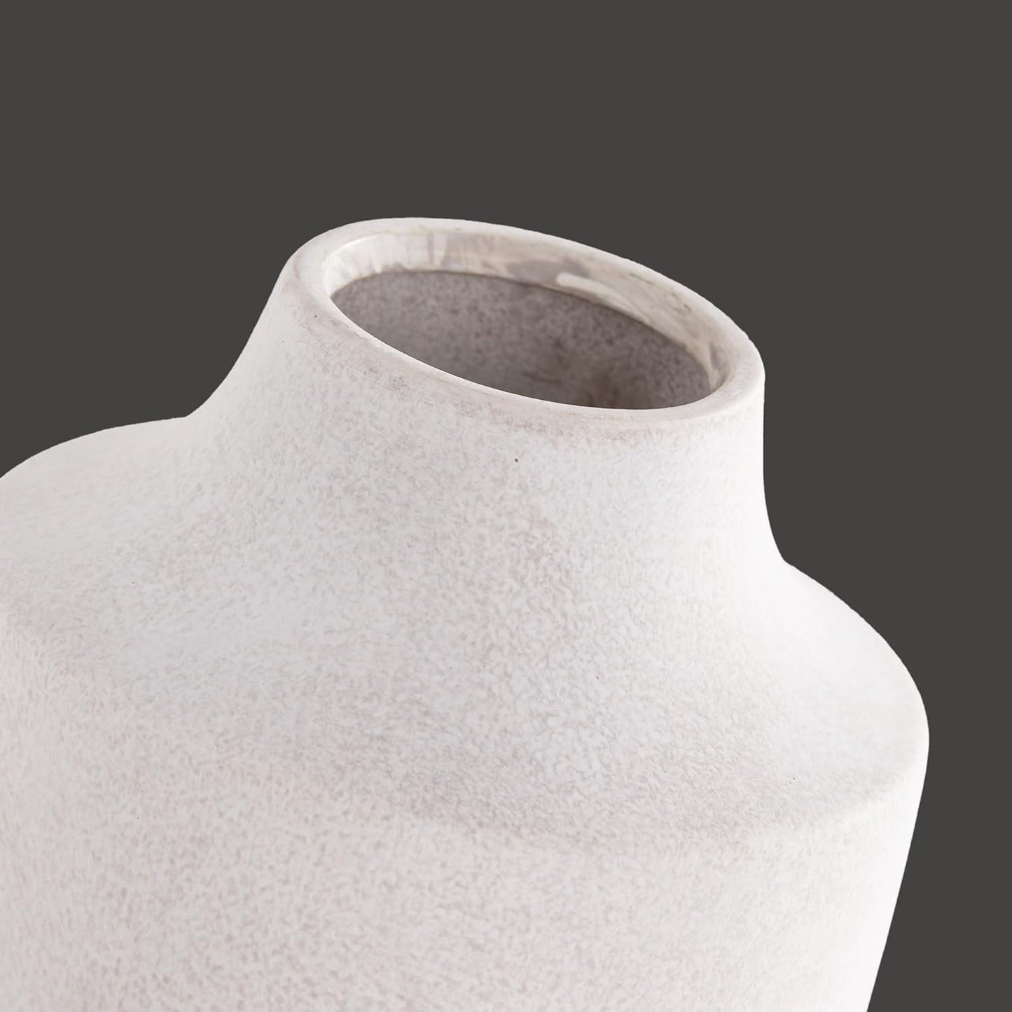 Mitt&Ditt Ceramic Flower Vase with Handles, 11 inch Tall Vase for Centerpieces, Large Decorative Terracotta Vases, Farmhouse Rustic Vases for Home Decor, Living Room, Table, Neutral