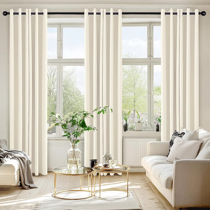MIULEE Blackout Curtains for Bedroom Living Room 2 Panels, Thermal Insulated Room Darkening Drapes Grommet Noise Reducing Light Blocking Window Treatments 63 Inches Long 40x63 Inch Black - Colors A