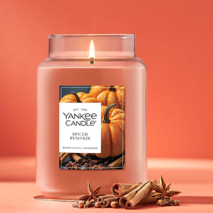 Yankee Candle Sugared Cinnamon Apple, Scented Candle, 22oz Large Jar with up to 150 Hour Burn Time, Giftable