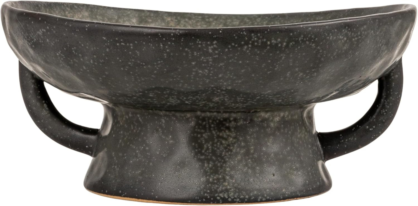 Creative Co-Op Stoneware Bowl w Reactive Glaze, White