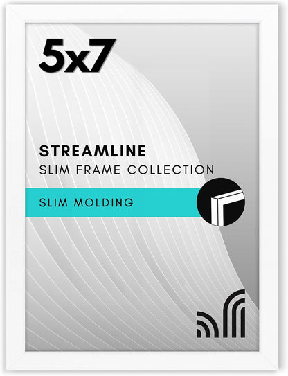 Americanflat 24x36 Poster Frame with Polished Plexiglass - Streamline Collection - Thin Border Picture Frame for Wall Display - Hanging Hardware Included - Black - Colors B