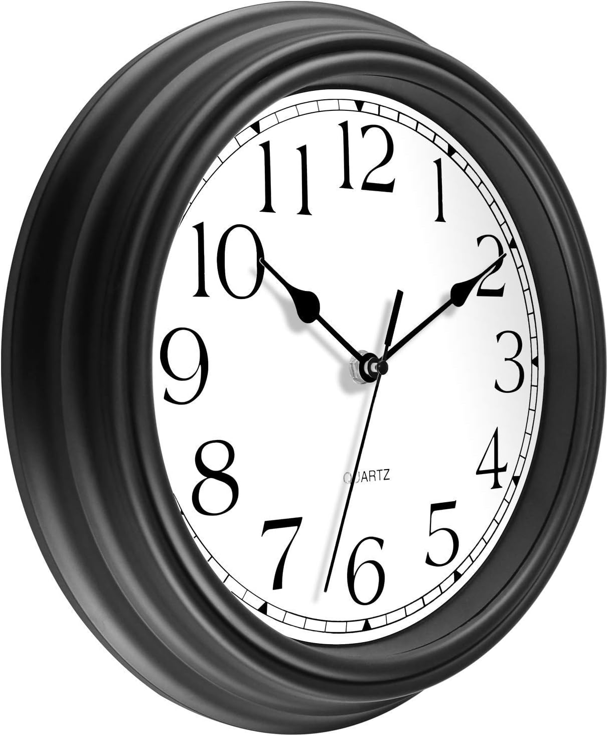 Foxtop Retro Silent Non-Ticking Round Classic Clock Quartz Decorative Battery Operated Wall Clock for Living Room Kitchen Home Office 12 Inch (Bronze)