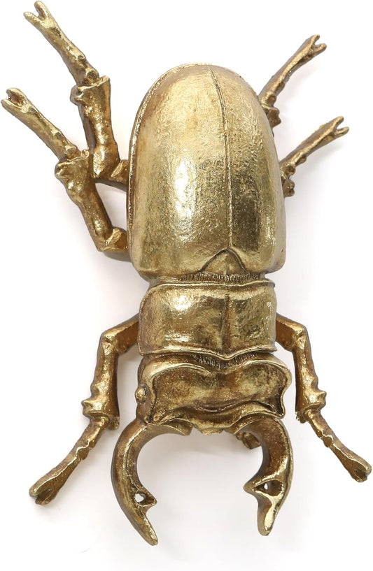 Gold Insect Wall Decor - Unique Bug and Beetle Design Gold Resin, Perfect for Victorian and Modern Home Decor