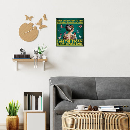 Inspirational Farmhouse Canvas Print Wall Art Decor One Small Positive Thought in the Morning Can Change Your Whole Day Sign Painting Plaque Rustic Home Decoration (8 X 8 Inches, Framed)