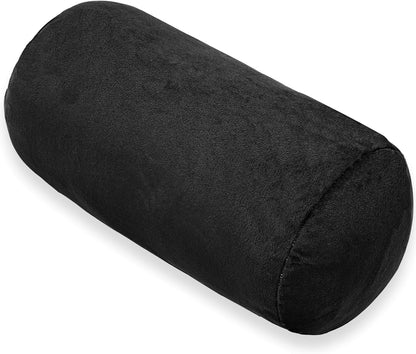 1 MIDDLE ONE Round Cylinder Bolster Pillow with Removable Velvet Cover, Tube Roll Cervical Pillow for Head, Neck, Back and Legs Support, 13" x 6", Grey