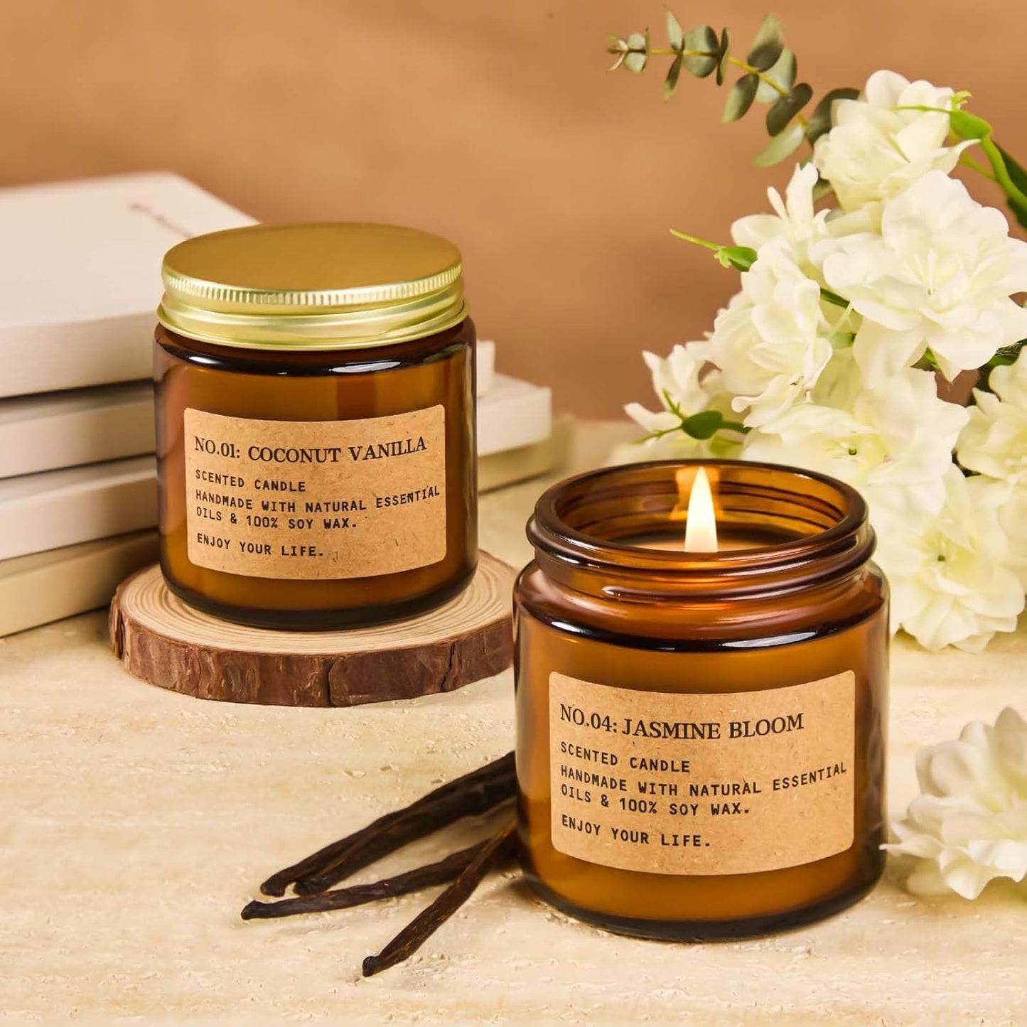 6-Pack Scented Candles for Home, 3.5 Oz Soy Wax Candles Gift Set with Lavender Chamomile & Eucalyptus Mint for Brithday Gifts Women, Mothers Day