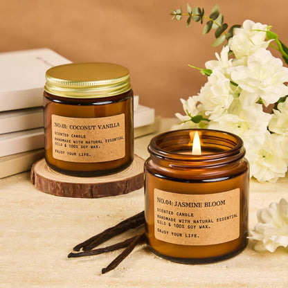 6-Pack Scented Candles for Home, 3.5 Oz Soy Wax Candles Gift Set with Lavender Chamomile & Eucalyptus Mint for Brithday Gifts Women, Mothers Day