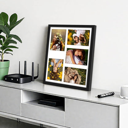 DUENPY 14x26 Collage Picture Frame 4x6 Collage Picture Frame Displays Twelve 4x6 inch Photos Available Horizontal Wall Mounting Display and Vertical Black - Colors A