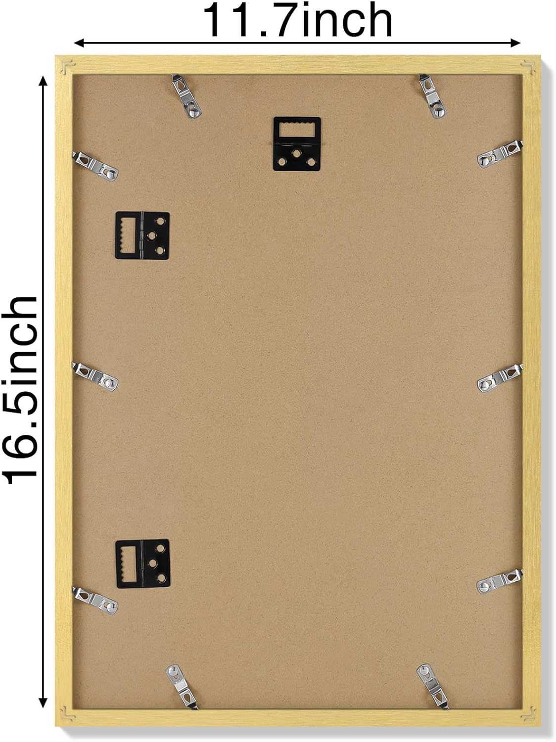 Vittanly 11x14 Picture Frame, Display Pictures 8x10 with Mat or 11x14 without Mat, Photo Frame for Wall Mounting, Black, 1 Pack - Colors A