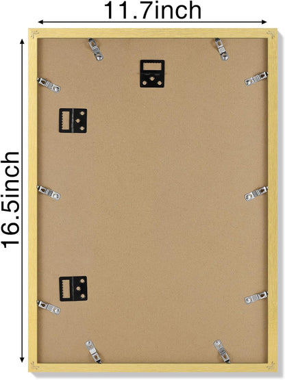 Vittanly 11x14 Picture Frame, Display Pictures 8x10 with Mat or 11x14 without Mat, Photo Frame for Wall Mounting, Black, 1 Pack - Colors A