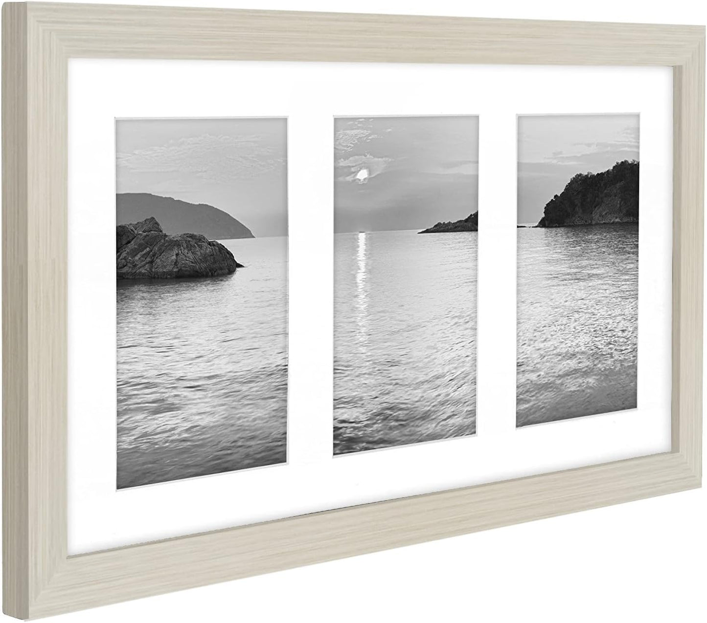 Americanflat 4x6 Collage Picture Frame with Shatter-Resistant Glass - Fits Five 4x6 Photos or Use as One 11x14 Picture Frame - Signature Collection - Collage Frames for Wall Display - Black