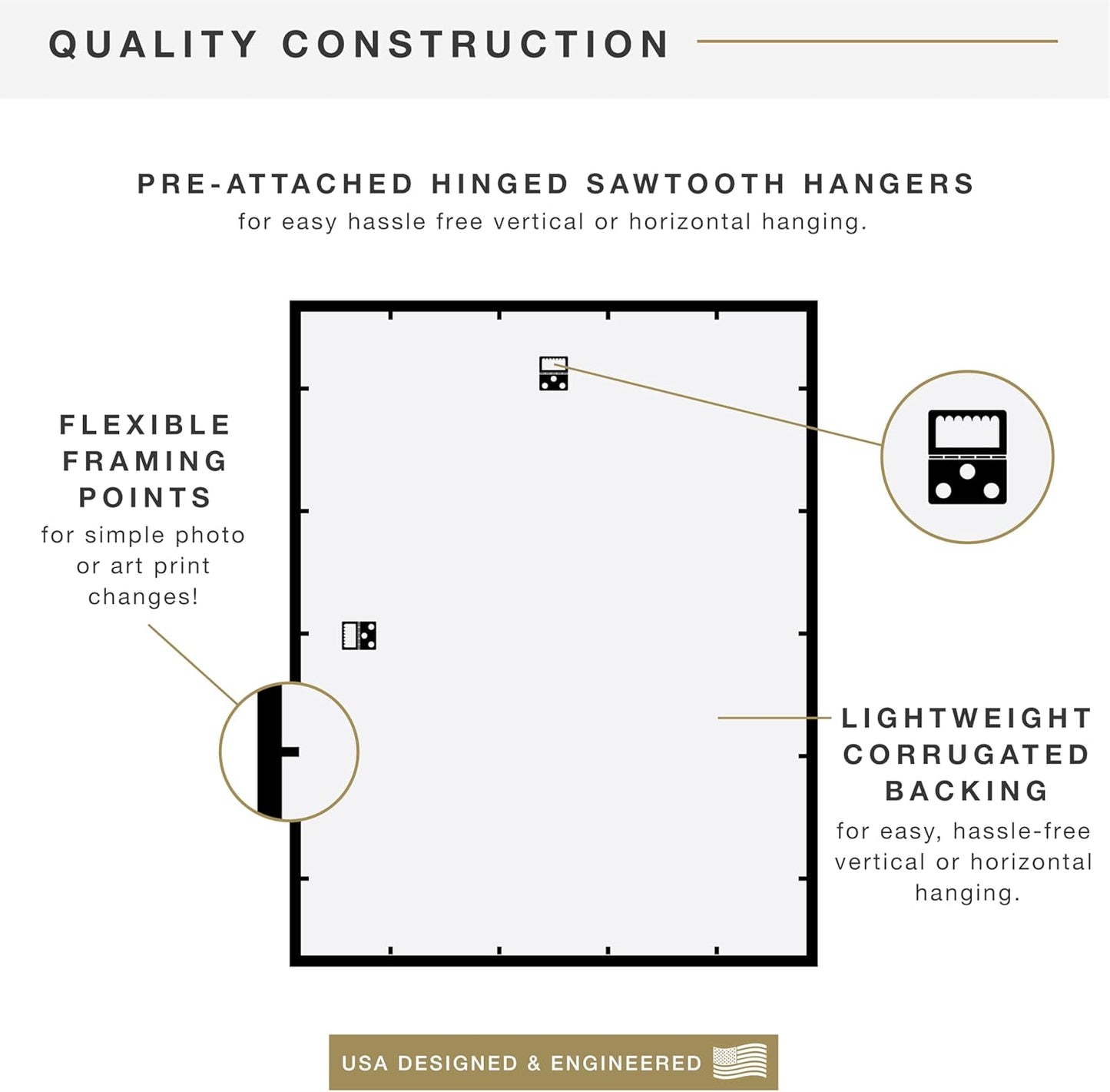 MCS Trendsetter 24x36 Poster Frame Black High-Gloss, Vertical & Horizontal Wall Hanging Large Picture Frame for Photos, Posters & Art Prints (1-Pack)