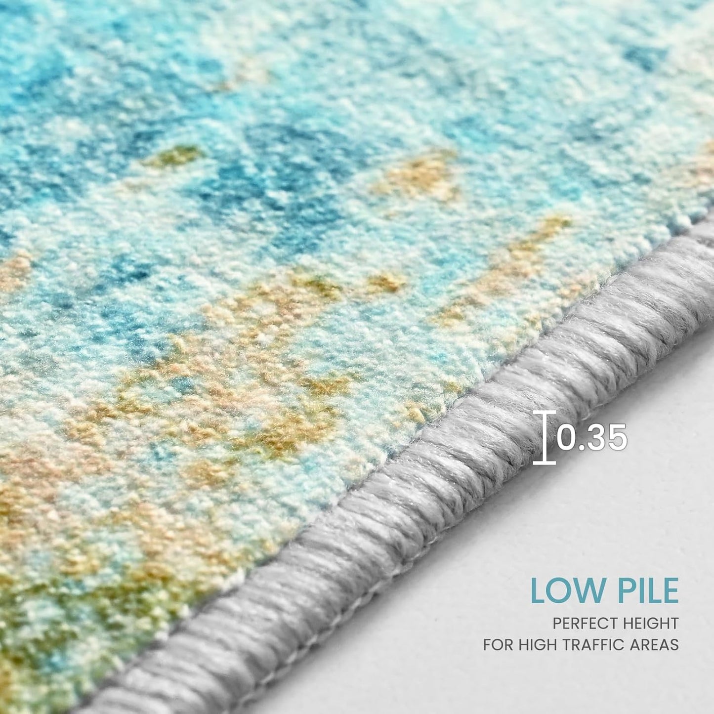 Ompaa 2x6 Rug Runners for Hallways Kitchen Runner Rug Non Slip Washable Grey Long Runner Rugs with Rubber Backing Soft Abstract Carpet Runner for Hallways, Kitchen, Bedroom, Bathroom, Entryway - Colors B