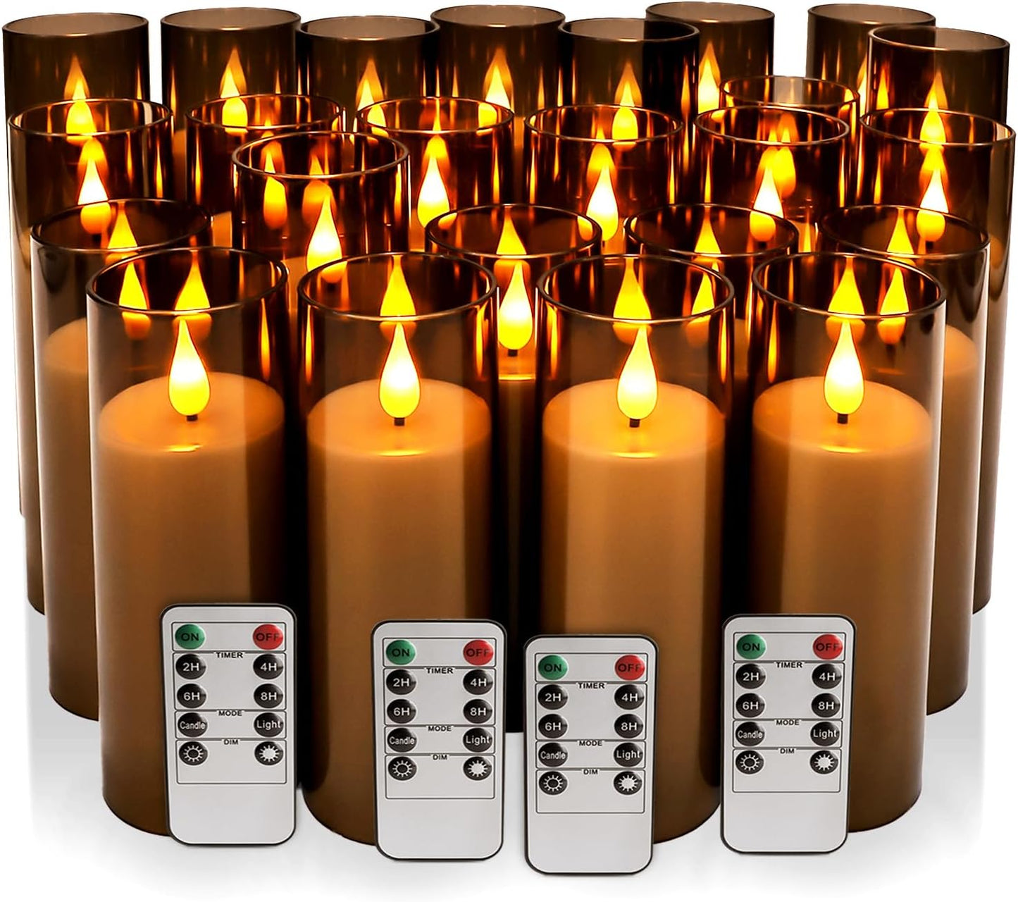 48- Pack of 3 Sizes of LED Flameless Candles.This Candle is Suitable for café, Fancy Restaurant, Bookstore and Other Scenes to Create a Relaxing and Romantic Atmosphere.