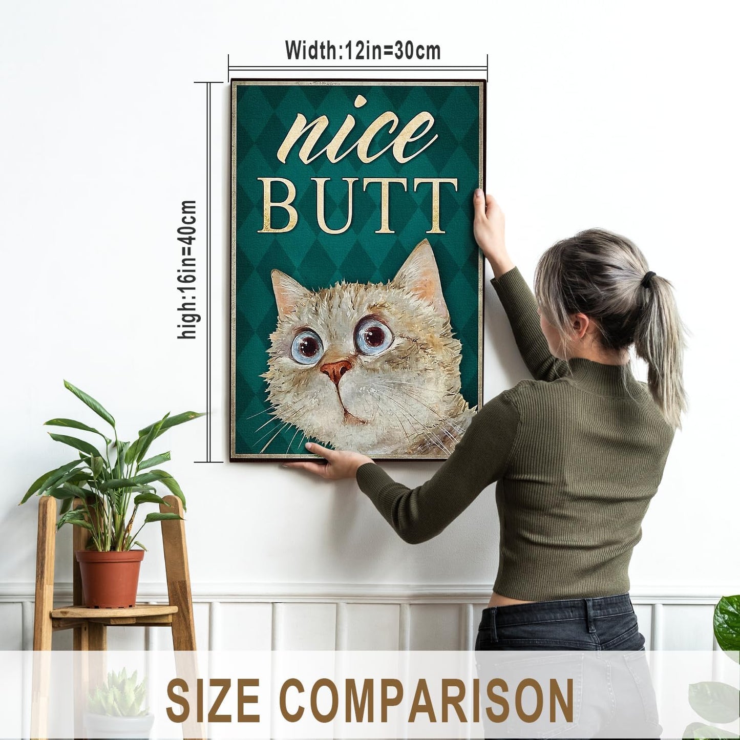 DIHSIEG 12x16 Canvas Wall Art funny bathroom wall art Print Poster Vintage Poster Frameless Floral Can be hung on the Wall Heal Your Heart poster Wall Art Canvas