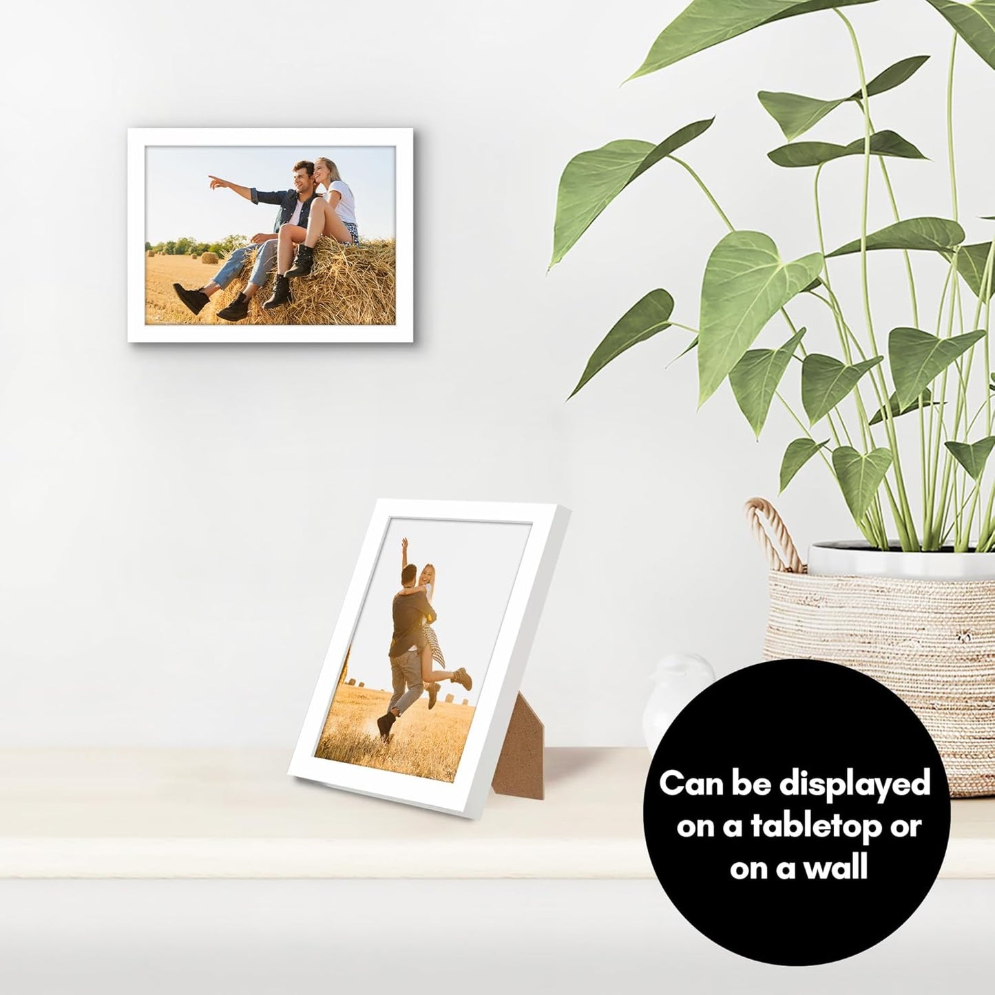 Americanflat 24x36 Poster Frame with Polished Plexiglass - Streamline Collection - Thin Border Picture Frame for Wall Display - Hanging Hardware Included - Black - Colors B