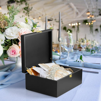 DRASTAR Wooden Keepsake Box, Large Acacia Storage Memory Box with a Hinged Lid for Crafts and Photo Storage