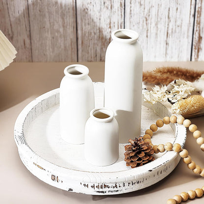 Modern Ceramic Vase Set of 5, Vases Home Decor Rustic Farmhouse Decorative Vase Pottery Vases for Bouquet Pampas Grass Dried Fresh Flowers, Table Living Room Kitchen Bedroom