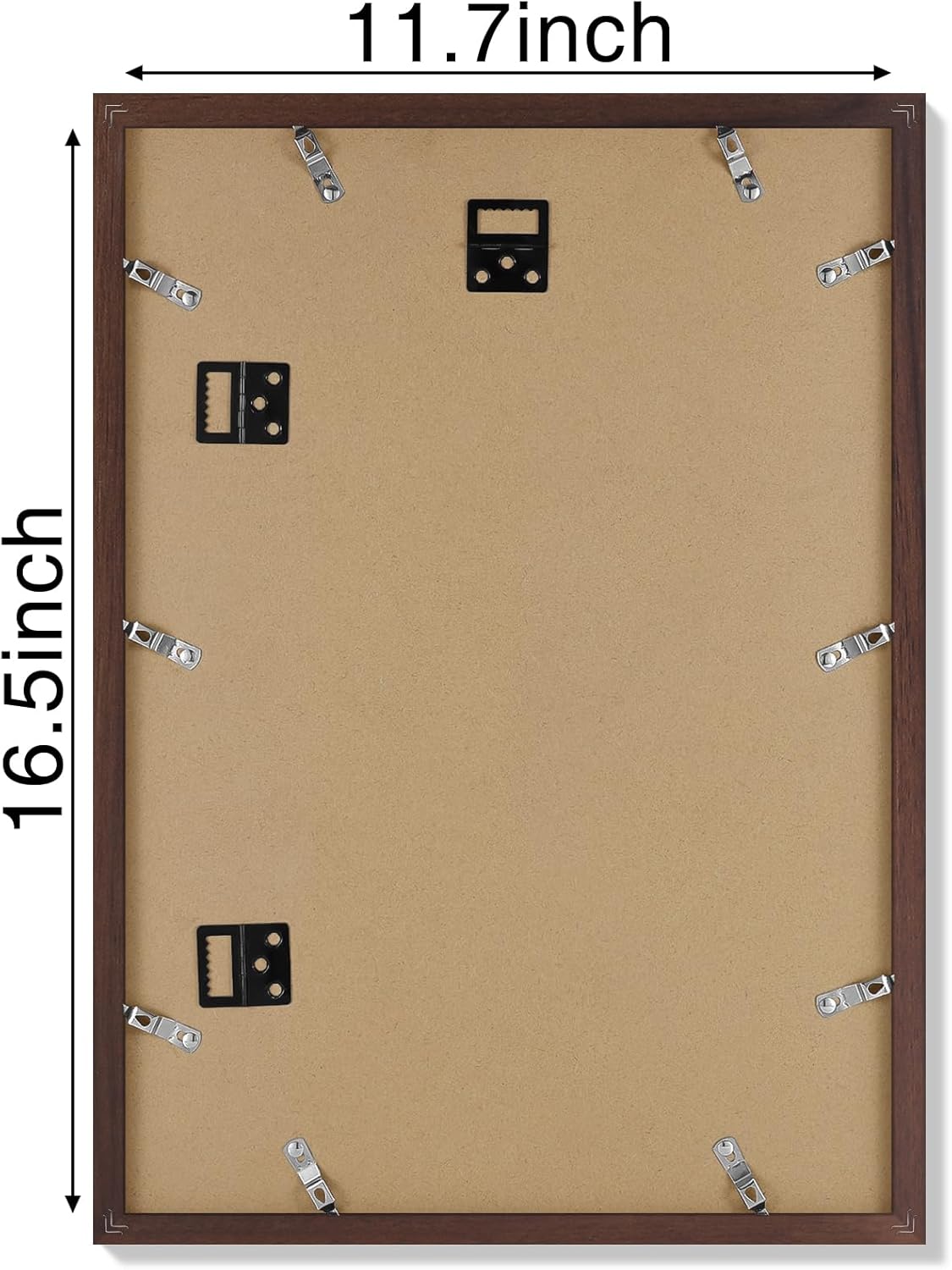 Vittanly 11x14 Picture Frame, Display Pictures 8x10 with Mat or 11x14 without Mat, Photo Frame for Wall Mounting, Black, 1 Pack - Colors B