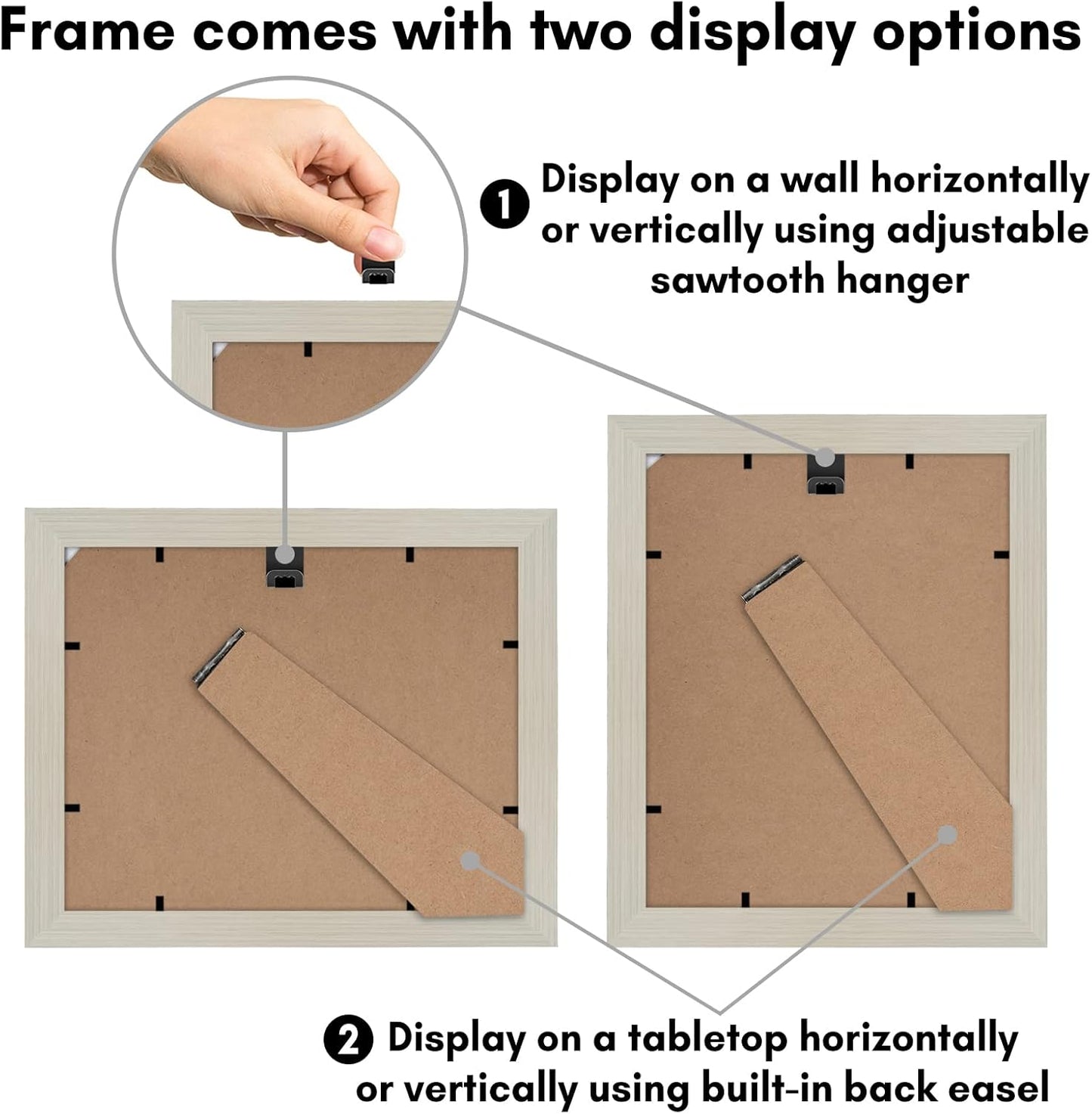 Americanflat 4x6 Collage Picture Frame with Shatter-Resistant Glass - Fits Five 4x6 Photos or Use as One 11x14 Picture Frame - Signature Collection - Collage Frames for Wall Display - Black