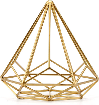 HLQMFHT 7 inches Metal Geometric Abstract Sculpture， Metal Geometric Sculpture Decor Sphere, Tabletop Decor for Living Room,Study,Bedroom,Modern Home Decor Accents