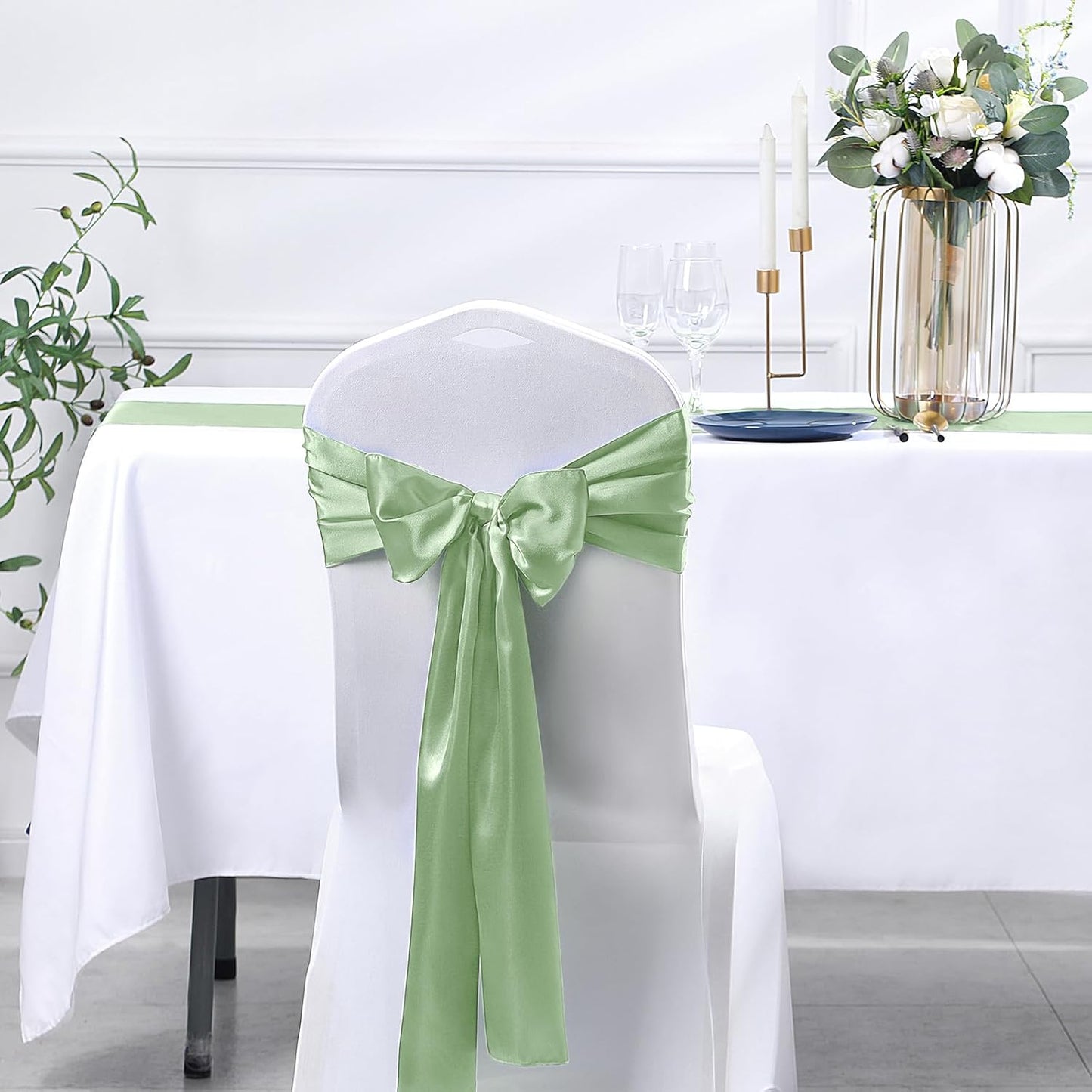 SiinvdaBZX 4 Pcs Royal Blue Satin Table Runner 12 x 108 inches Long, Bright Smooth Satin Wedding Table Runner Decorations for Birthday Parties, Buffet, Banquets, Graduations, Engagements