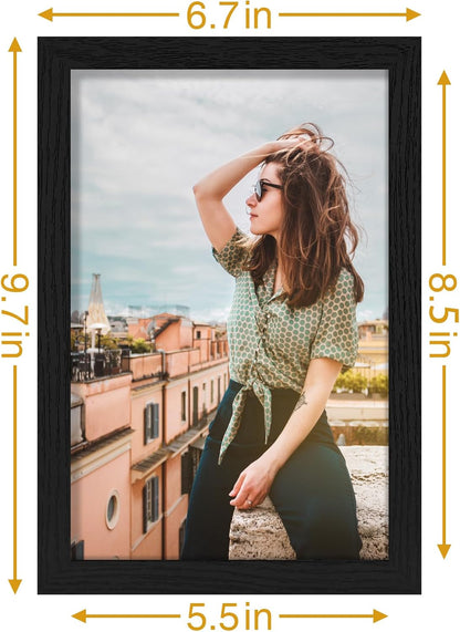 Vittanly 11x14 Picture Frame, Display Pictures 8x10 with Mat or 11x14 without Mat, Photo Frame for Wall Mounting, Black, 1 Pack - Colors A