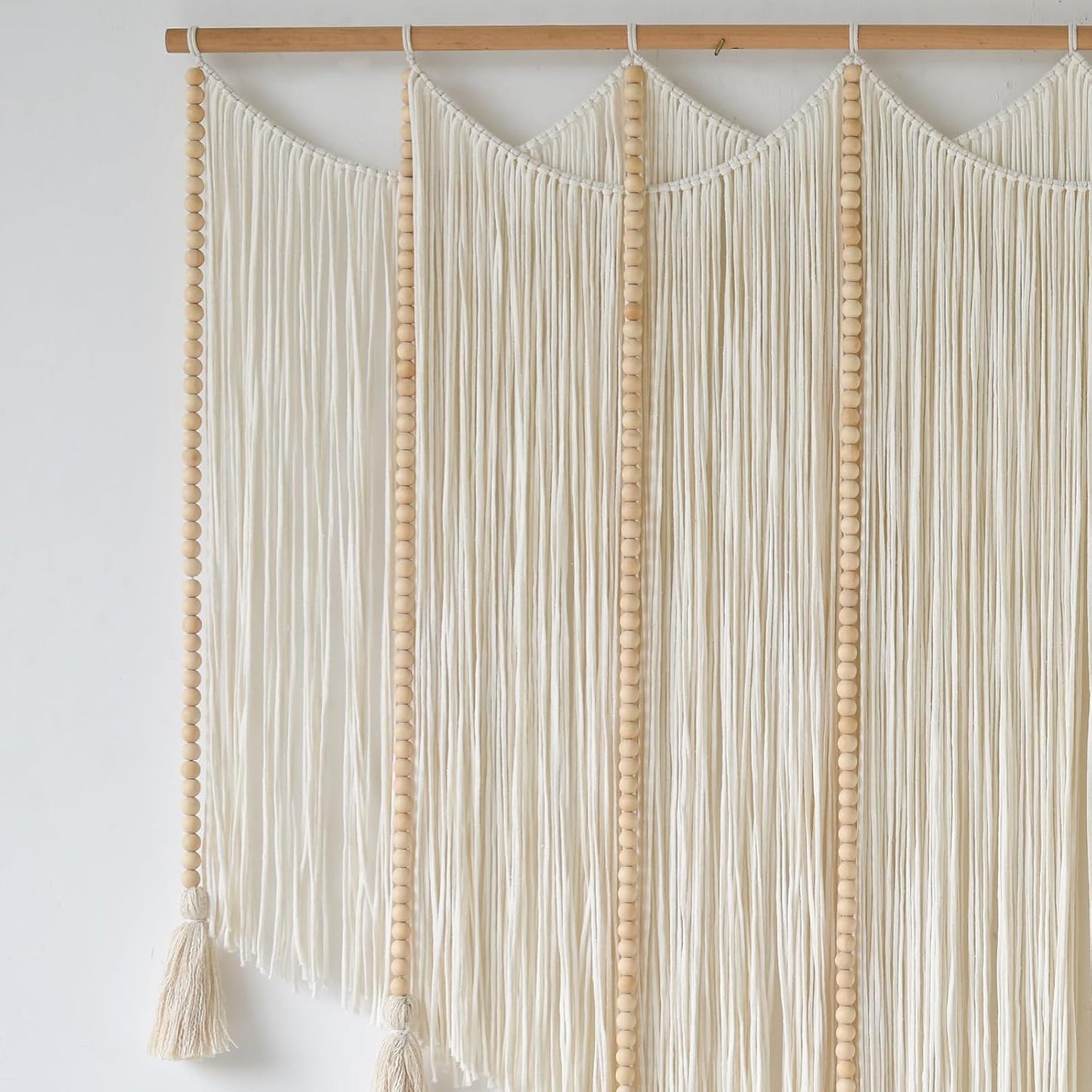 Jakalin Macrame Wall Hanging Dip Dyed Fiber Macrame Wall Decor Boho Cord Living Room Wall Art 57" Wx43 L
