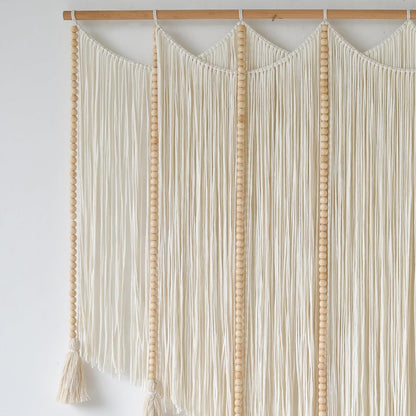 Jakalin Macrame Wall Hanging Dip Dyed Fiber Macrame Wall Decor Boho Cord Living Room Wall Art 57" Wx43 L