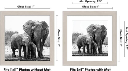 Americanflat 8x10 Picture Frame with Shatter-Resistant Glass - Use as 5x7 Frame with Mat or Display 8x10 Photo Without Mat - Signature Collection - Picture Frames for Tabletop and Wall Display - Black