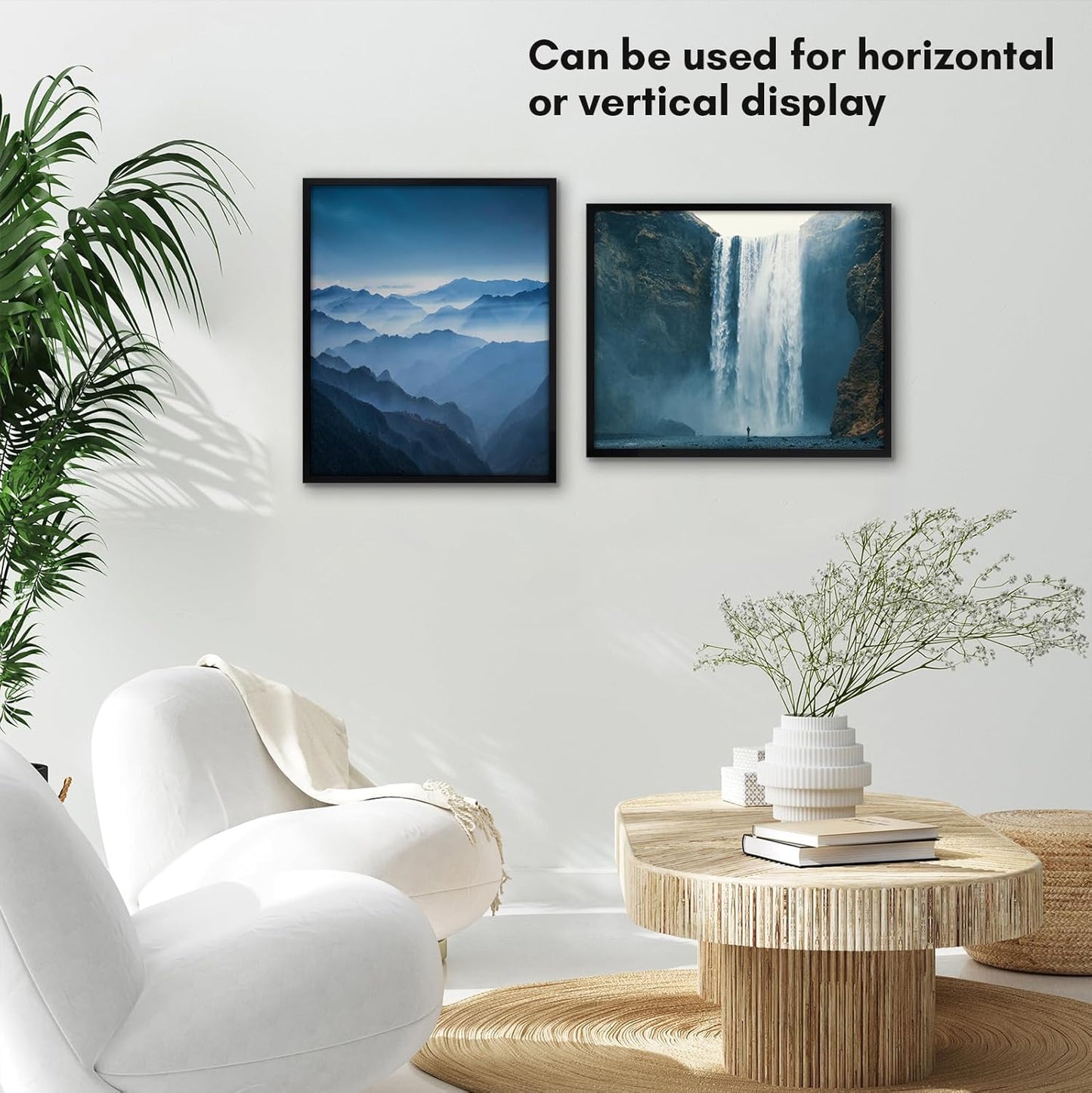 Americanflat 24x36 Poster Frame with Polished Plexiglass - Streamline Collection - Thin Border Picture Frame for Wall Display - Hanging Hardware Included - Black - Colors A